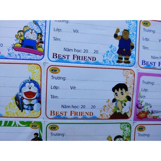 nhãn vở decan tự dính 10 cái
