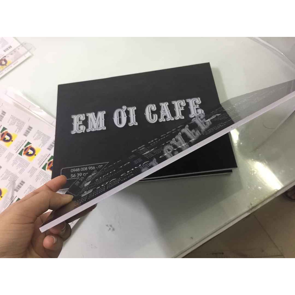 Menu quán trà sữa dày 5mm -In Bạch Dương
