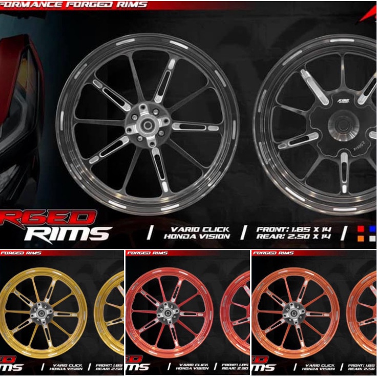 VÀNH MÂM ĐÚC CNC KINGSPEED VARIO CLICK125 PCX150 14 inches