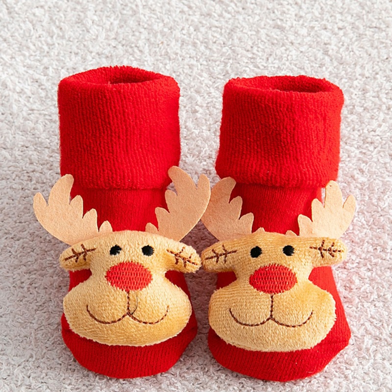 Set 2 Đôi Tất Cotton Dày Dặn Giữ Ấm Mùa Đông Cho Bé Sơ Sinh