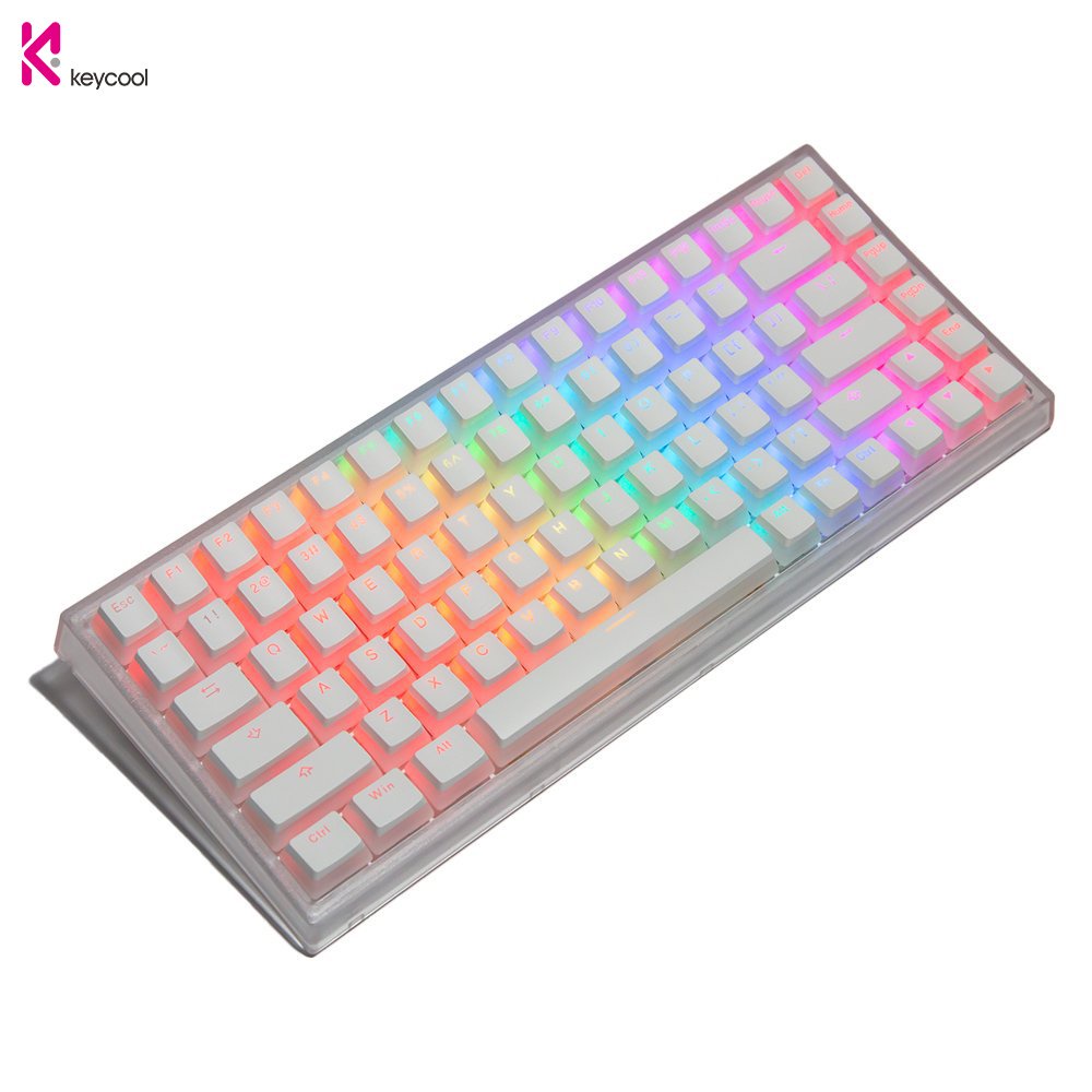 Bàn phím cơ  Keycool KC84 Pro Transparent White RGB Hotswap