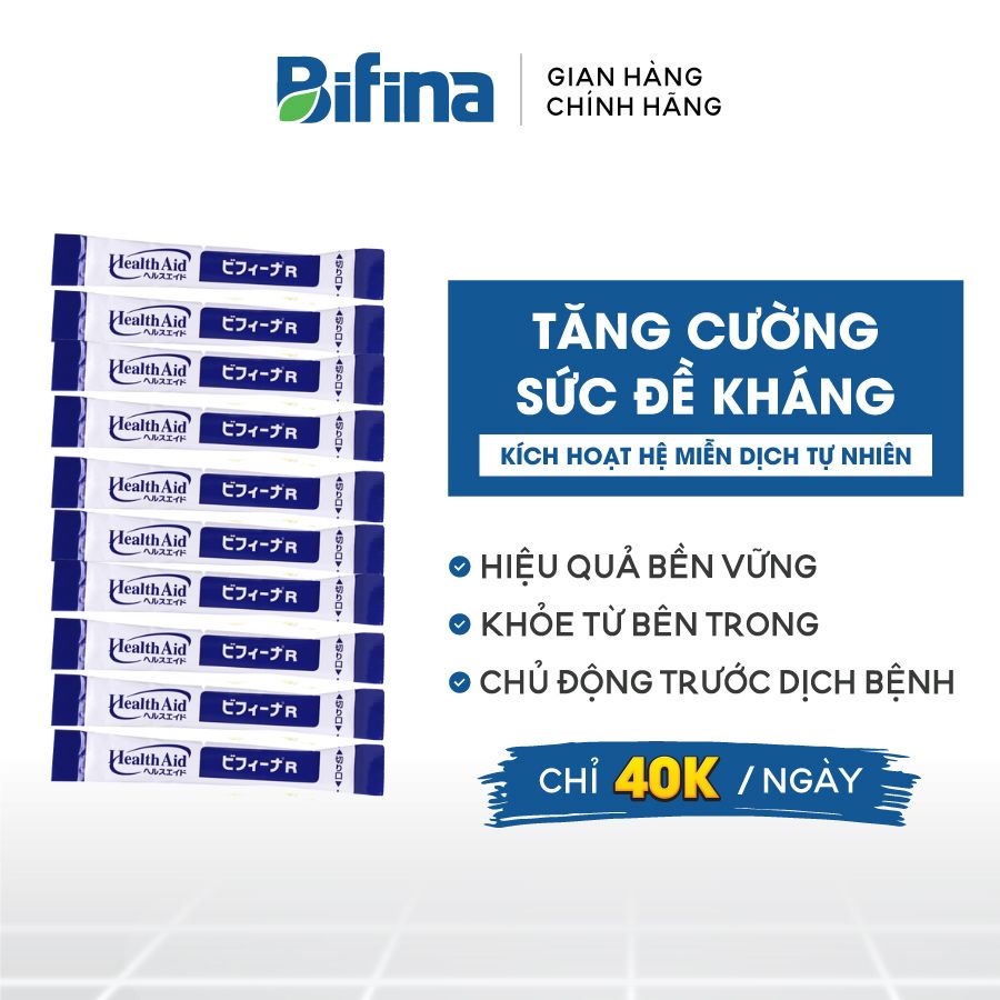 Tăng sức đề kháng - Men vi sinh Bifina Nhật Bản - Loại R - 10 gói