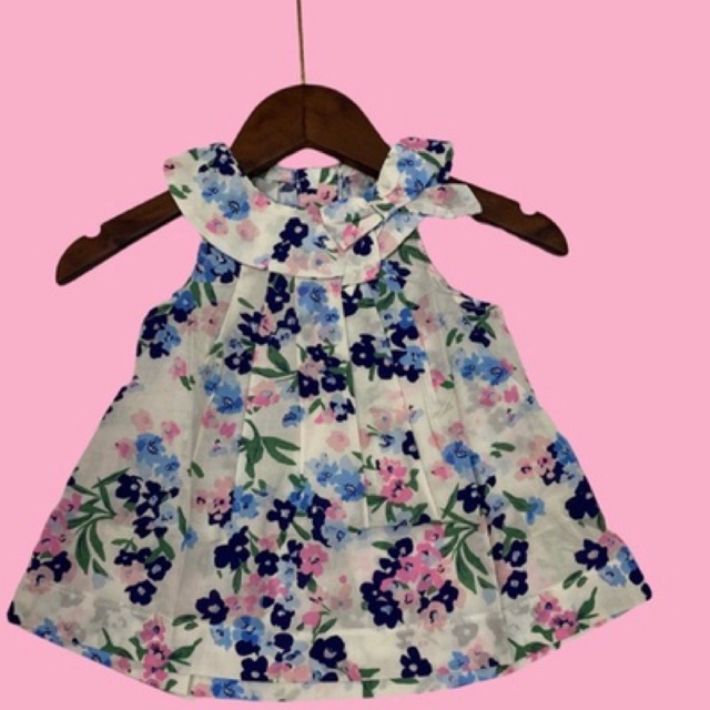 Váy hoa nhí bé gái hàng xuất dư size 73c/9m