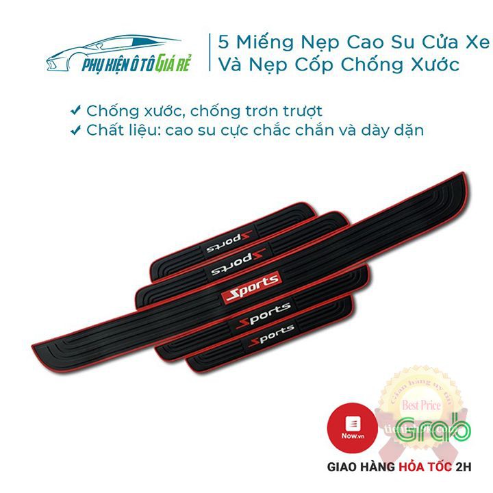 Miếng Nẹp Cốp Cao Su Chống Trầy In Logo Sport Tiện Dụng – dài 90cm