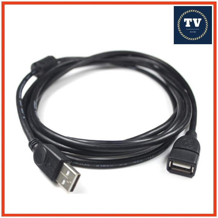 Dây cáp USB nối dài 3m đen giá rẻ