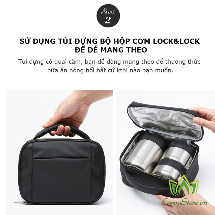 Bộ Hộp Cơm giữ nhiệt Inox 304 Lock&amp;Lock LHC8031 SLV