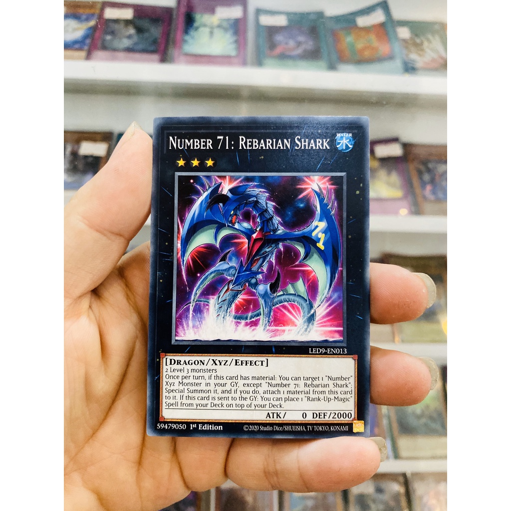 Thẻ Bài YugiOh! Mã LED9-EN013 - Number 71: Rebarian Shark - Common - 1st Edition