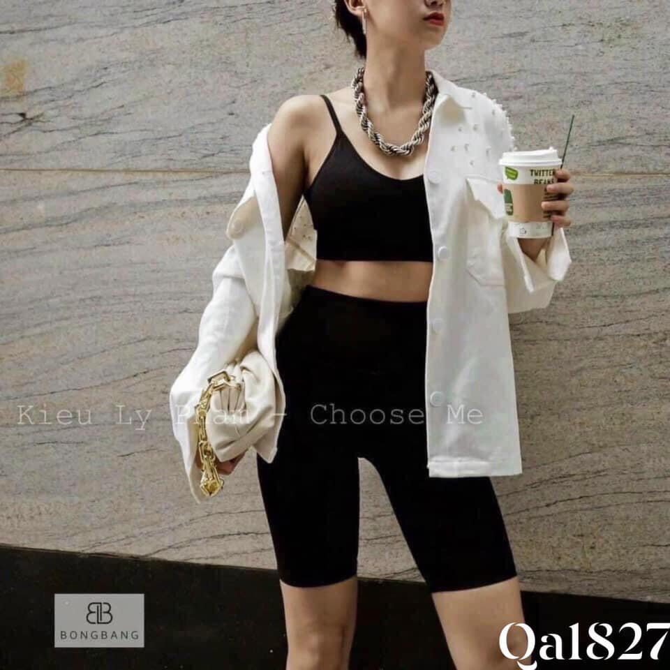 Quần Legging Lửng Rainbow Nữ ♥ Sooc body dáng ôm cạp cao màu đen trẻ trung năng động Ulzzang SIÊU ĐẸP ♥ | BigBuy360 - bigbuy360.vn