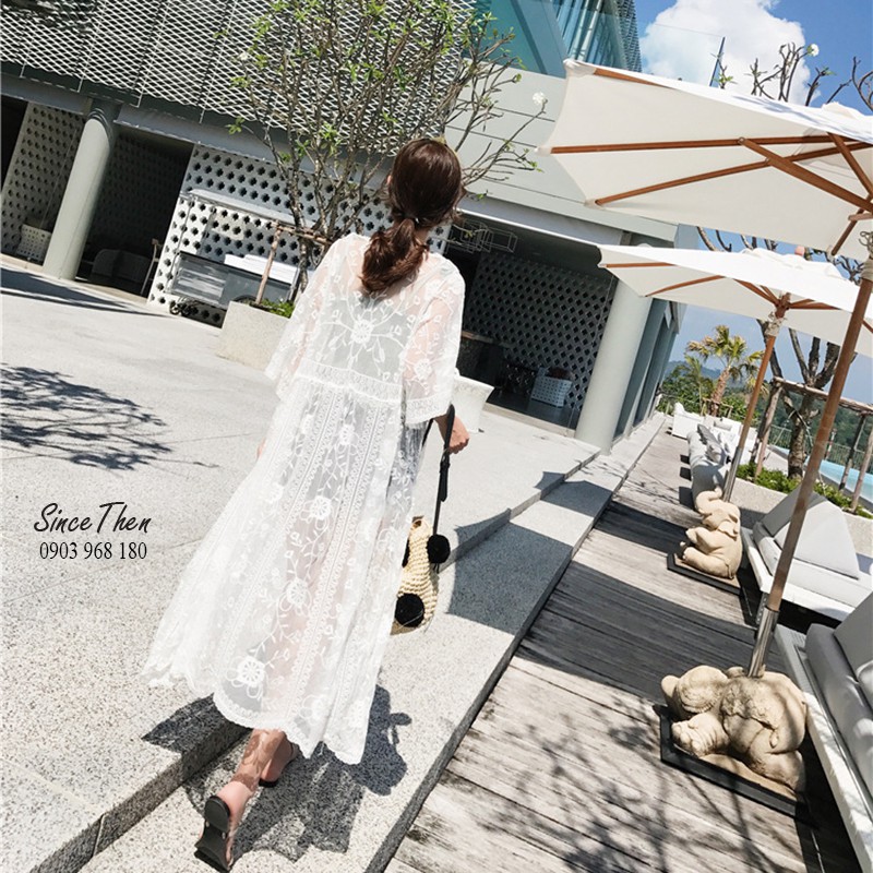 Áo choàng ren đi biển mang kèm bikini, áo choàng ren chụp ảnh bầu - Since Then | BigBuy360 - bigbuy360.vn