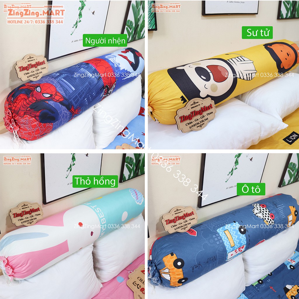 [Rẻ Vô Địch] Áo Gối Ôm Cotton Poly Siêu Đẹp Mẫu Khủng Long Bơ (chát chọn mẫu)