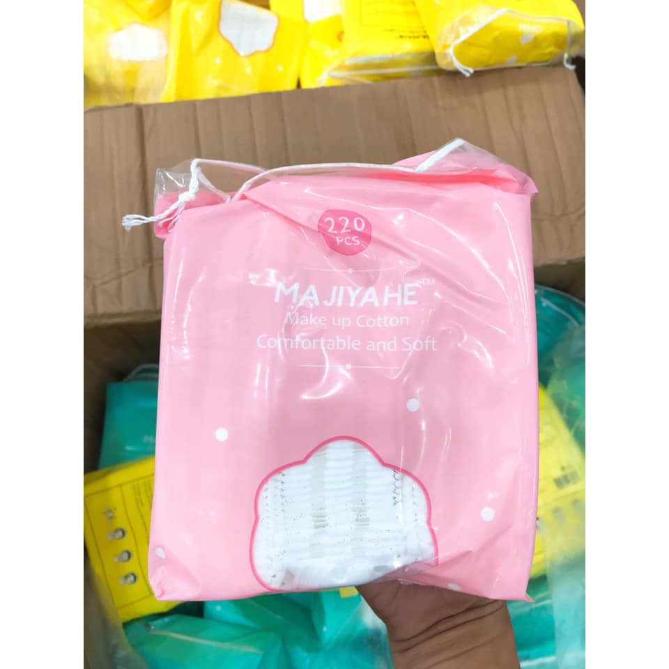 Bông tẩy trang vuông Majiyahe Make Up Cotton 200 miếng mềm mại | BigBuy360 - bigbuy360.vn