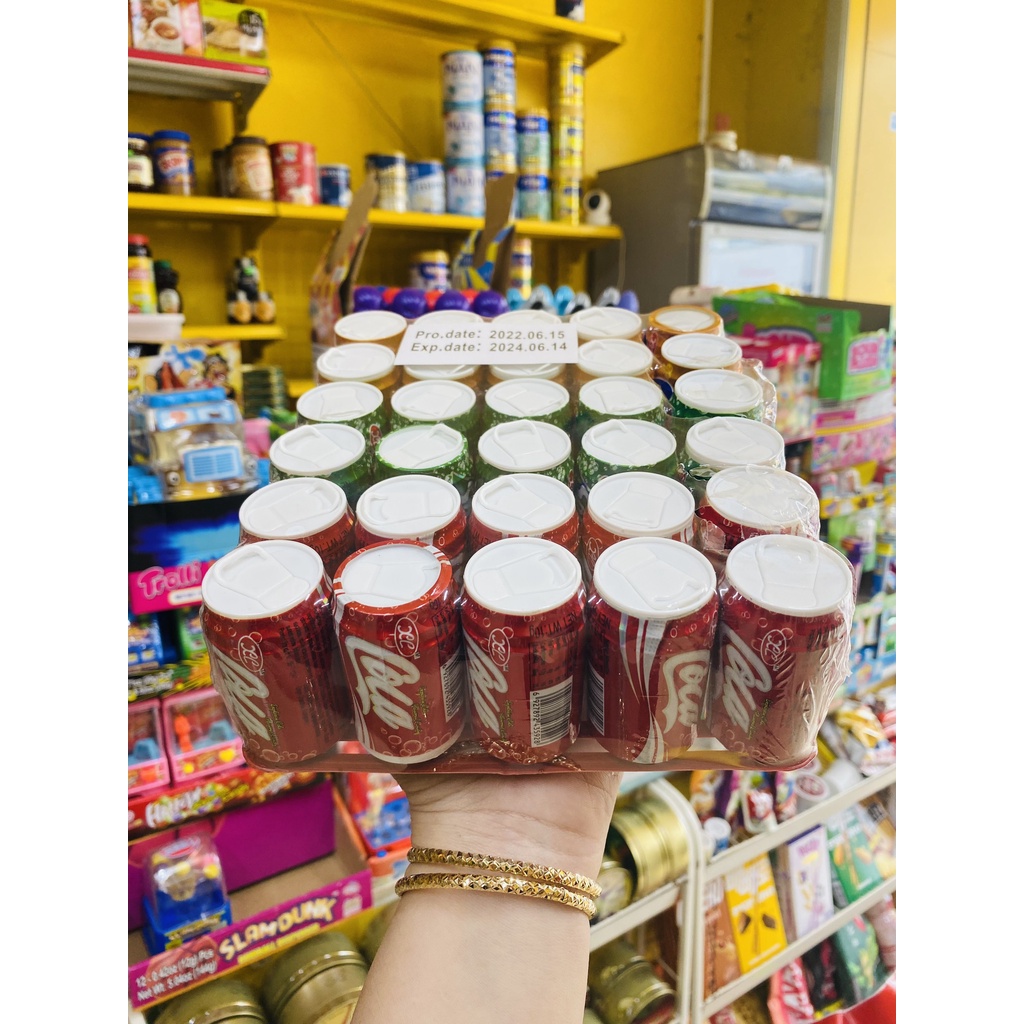 Kẹo Ngậm Hình Lon Nước Ngọt Vị Trái Cây Coca Cola Chua Ngọt Bé Ăn Cực Thích Kẹo C Trái Tim Tuổi Thơ