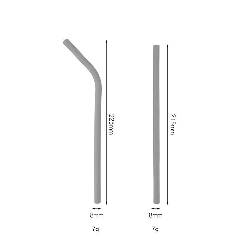 Ống Hút Silicone Linh Hoạt Thanh Lịch Kèm Cọ Vệ Sinh