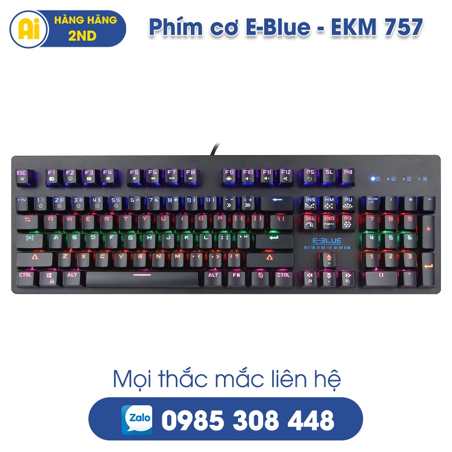 Bàn phím cơ Eblue EKM757 Blue switch / Chính hãng đã qua sử dụng