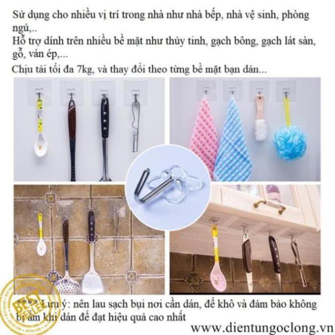 Combo 5 Móc Dán Cực Chắc Tải Tối Đa 7Kg