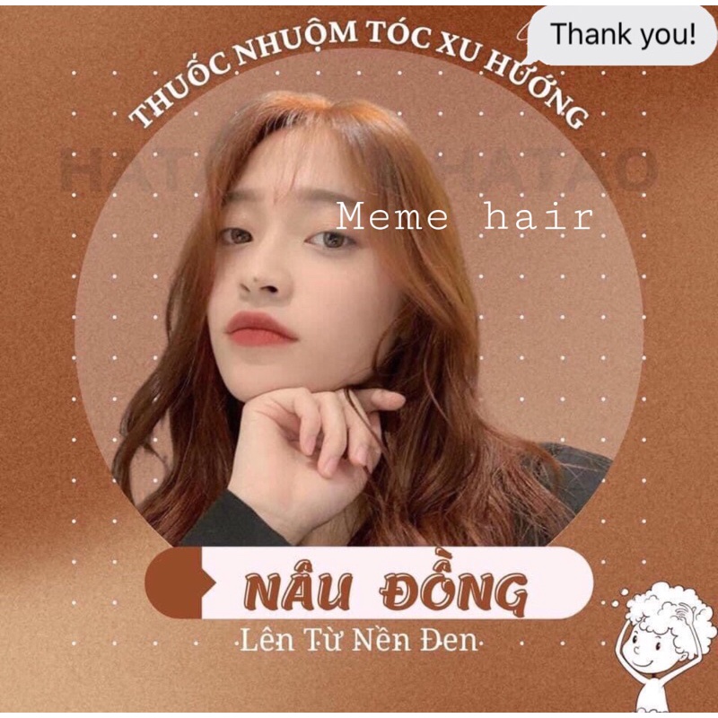 (Không tẩy) Combo Nhuộm Tóc Nâu Đồng