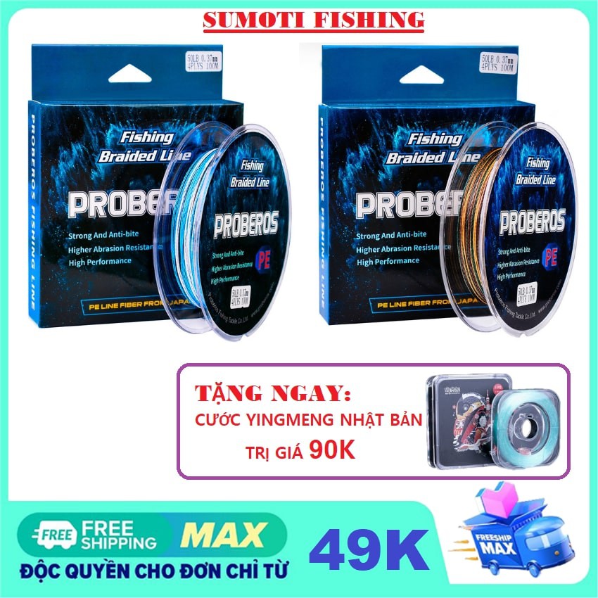 [TẶNG CƯỚC NHẬT 90K 20 KHÁCH ĐẦU] Dây Dù Câu Cá PE PROBEROS Japan100M Siêu Dai - Hoài My Fishing DCC03