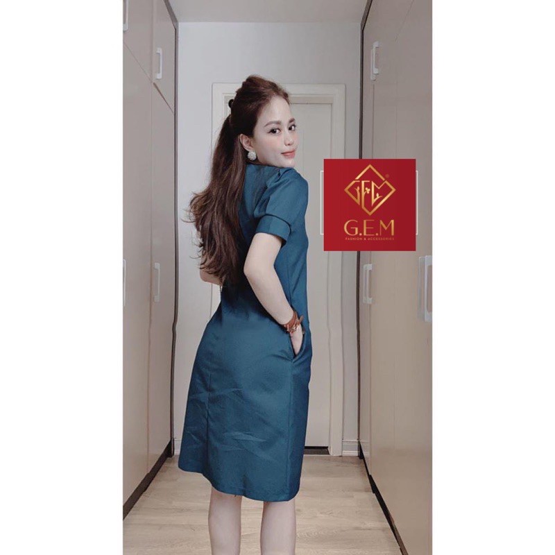 Đầm suông G35 bigsize, váy bầu hoặc đi làm công sở cho người 75kg - hàng đẹp thời trang - GEM Fashion