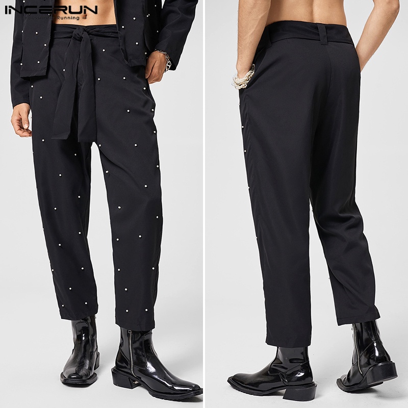 Quần dài INCERUN dáng rộng phong cách hippie thời trang dành cho nam