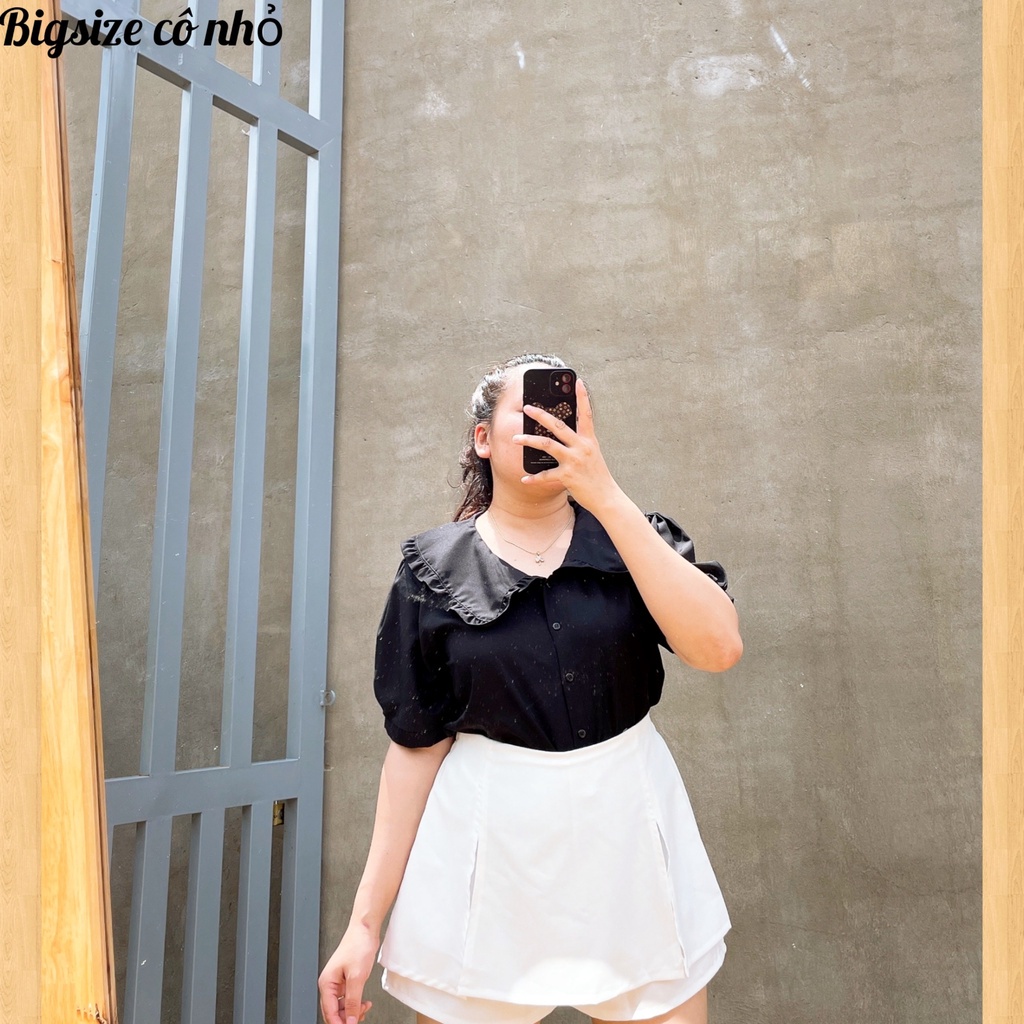 Áo Sơ Mi Nữ Bigsize Cổ Sen,Áo Sơ Mi Kiểu Lên Phom Xinh CO SEN