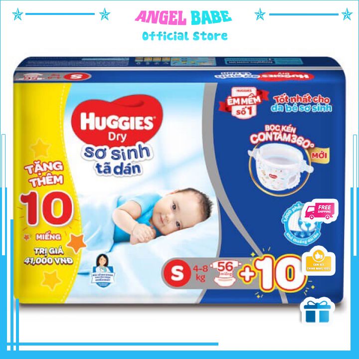 [Siêu tốc] Tả dán Huggies S56 &lt;tặng kèm 10 miếng&gt;