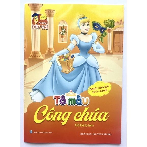 Combo 6 quyển Tô màu CÔNG CHÚA Elsa, Bạch tuyết, tiên cá