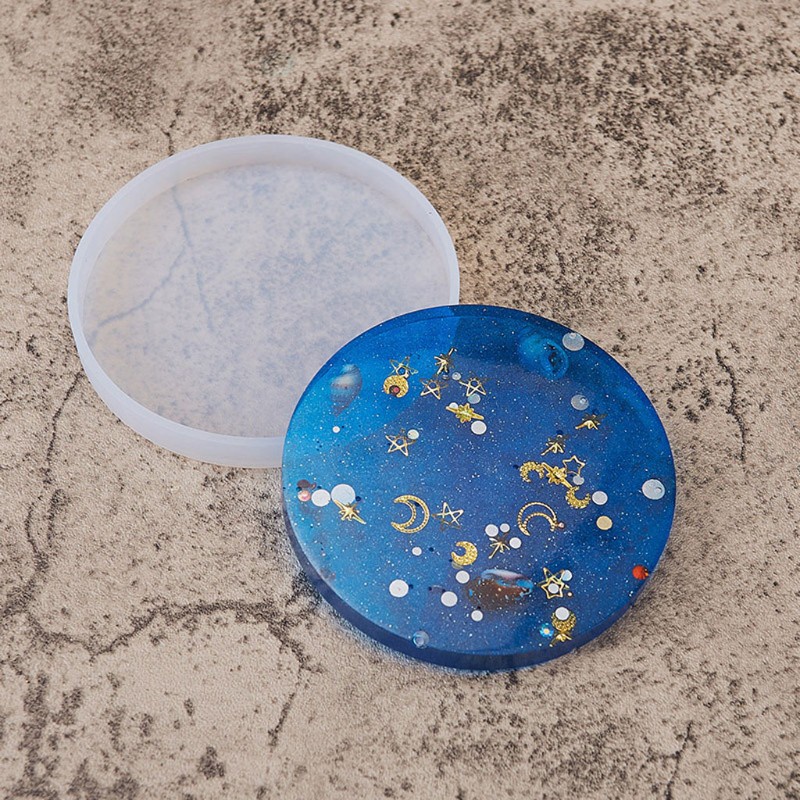 Khuôn Silicone Làm Khay Trà Hình Tròn / Vuông 3 Ngăn 10mk
