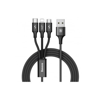 Cáp sạc baseus 3 đầu micro usb, lightning, type c