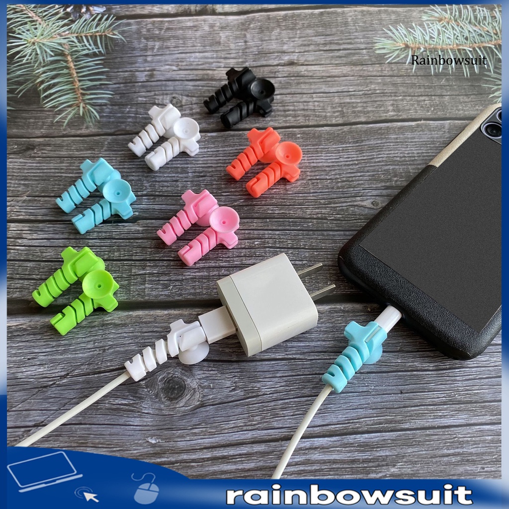 Set 2 Vỏ Bọc Bảo Vệ Dây Cáp Sạc Dạng Xoắn Chống Đứt Gãy