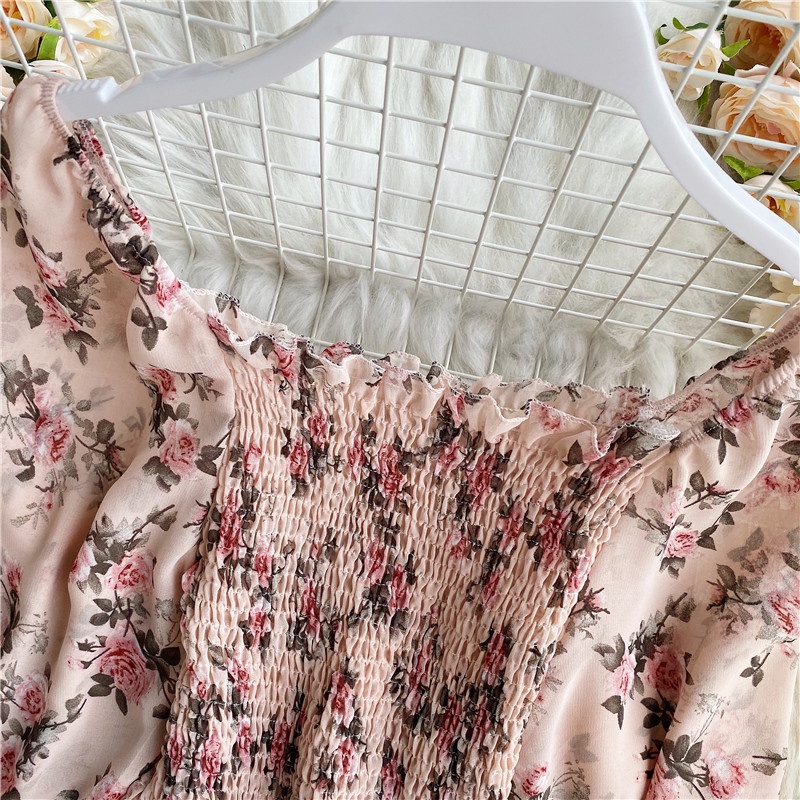 IELGY Áo Voan Họa Tiết Hoa Tay Dài Thời Trang Dành Cho Nữ