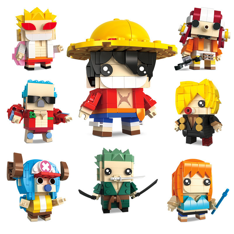 Building Toys One Piece Building Blocks Toys Luffy 3D Mini Building Bricks Model Collection Educational Toys for Kids Gifts