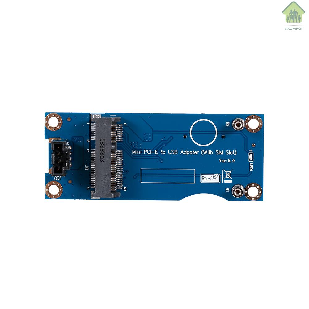 NA Mini PCI-E to USB Adapter Card with SIM Slot WWAN Test Converter Adapter Card 3G/4G Module Vertical Type