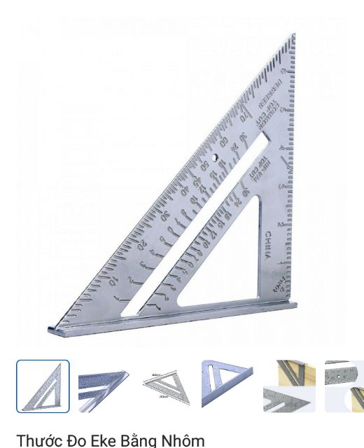 Thướt ê ke đo góc nhôm dày 4mm +180mm+ 255mm