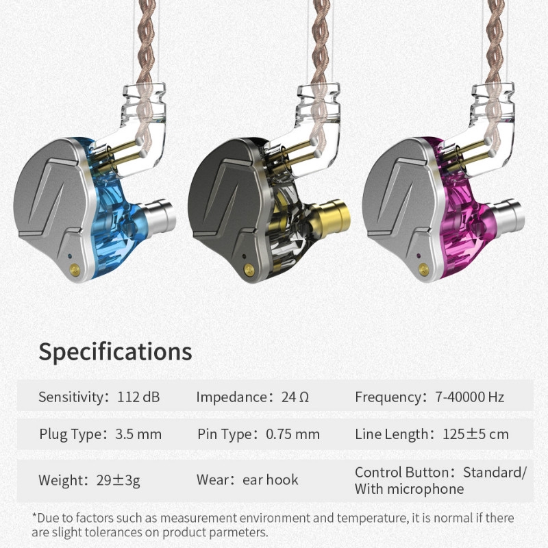 Tai nghe nhét tai KZ ZSN Pro 1BA+1DD Hybrid HIFI DJ thể thao