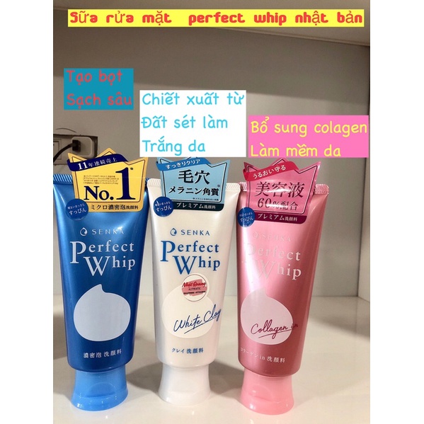 Sữa rửa mặt perfect whip nhật bản