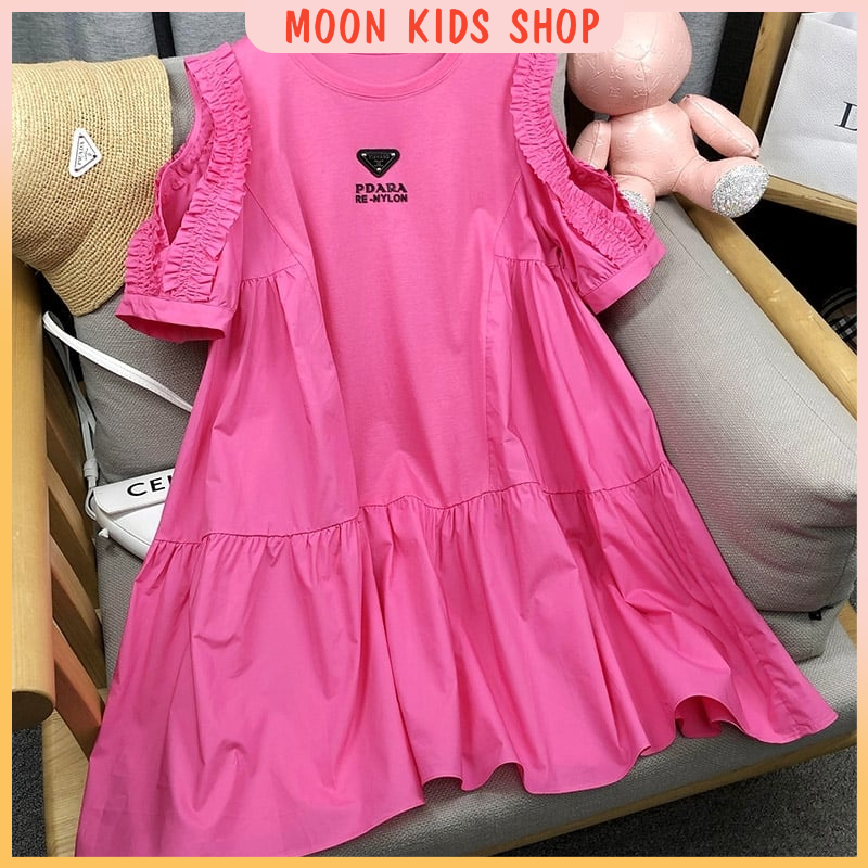 Váy bé gái mặc hè size đại đến 55kg đầm cho bé chất cotton PDARA