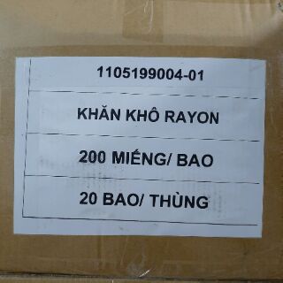 Combo 10 Khăn giấy khô Rayon 200 miếng dùng cho spa.