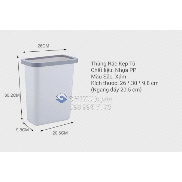 Thùng Rác Treo Kẹp Tủ Tiện Dụng