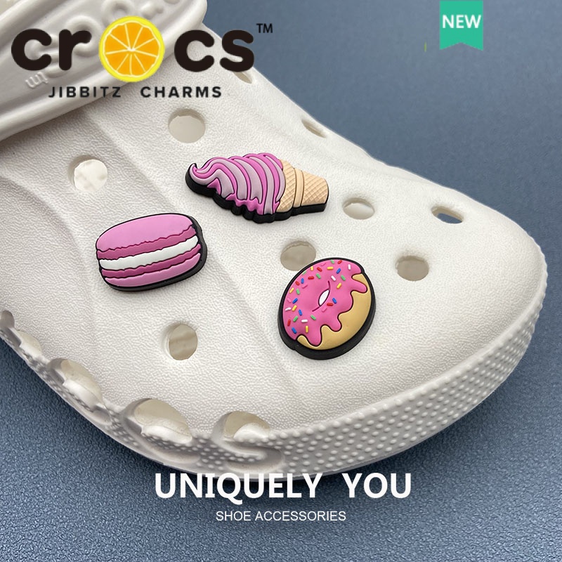 Phụ Kiện Trang Trí Giày crocs Hình Hoa Màu Macaron Xinh Xắn DIY