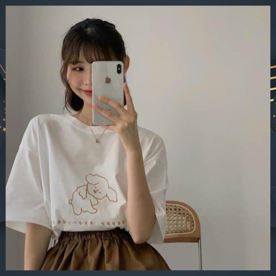 [free ship] Set Bộ Áo Thun Mix  Chân Váy Nâu Cạp Chun Hàng QC Loại 1 | BigBuy360 - bigbuy360.vn