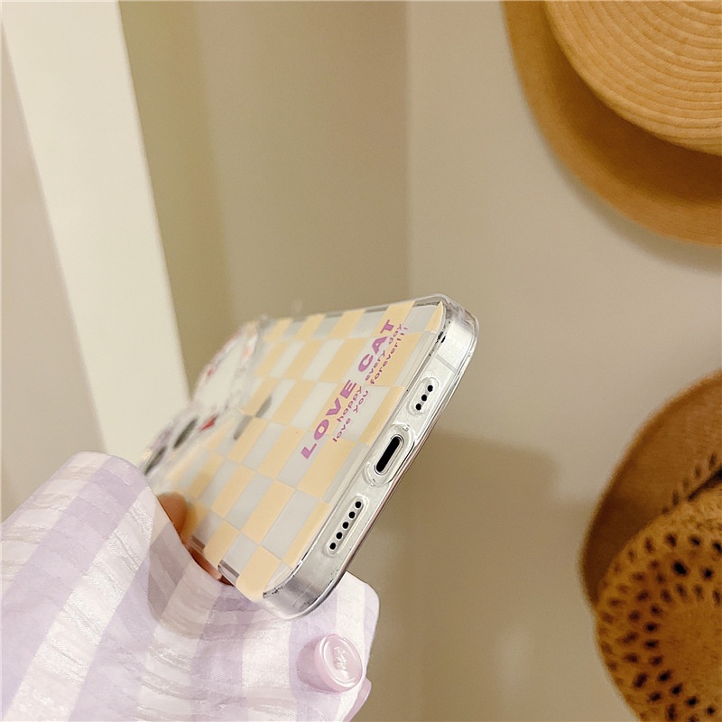 Ốp Điện Thoại In Hình Mèo Dễ Thương Cho iPhone13 12Promax xs/11/XSAMX/7
