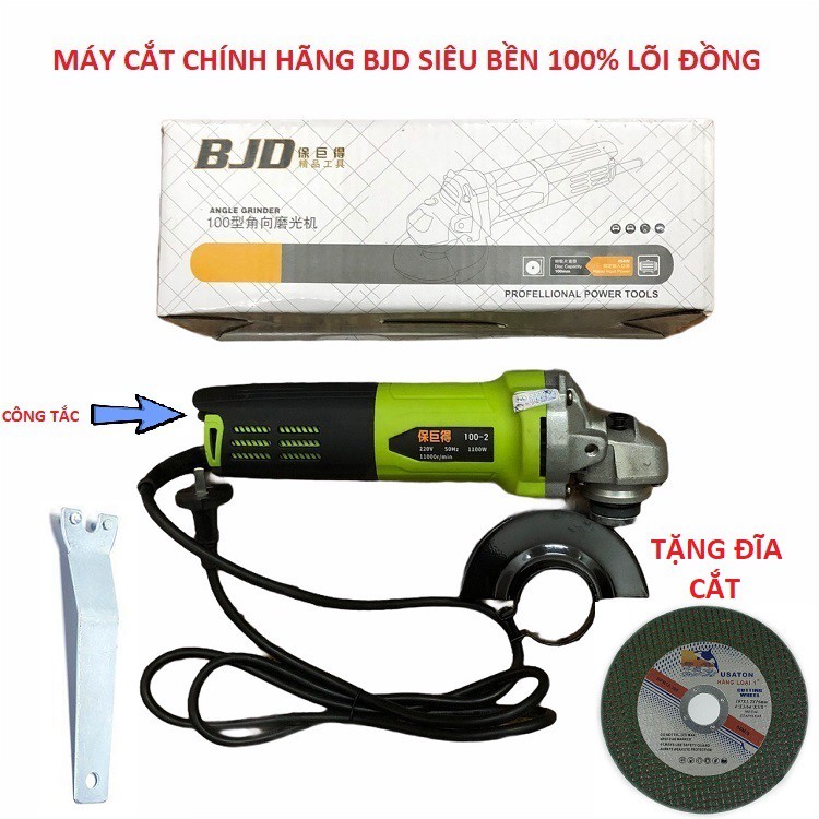 Máy Mài,Tặng Đĩa Cắt Máy Cắt Chính Hãng BJD 1100w Hàng Nội Địa Trung Quốc, Bảo Hành 6 Tháng