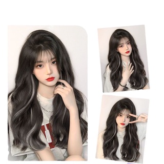  Tóc Giả Highlight Chữ U 55cm - Kẹp Nửa Đầu Xoăn Nhẹ Dành Cho Nữ