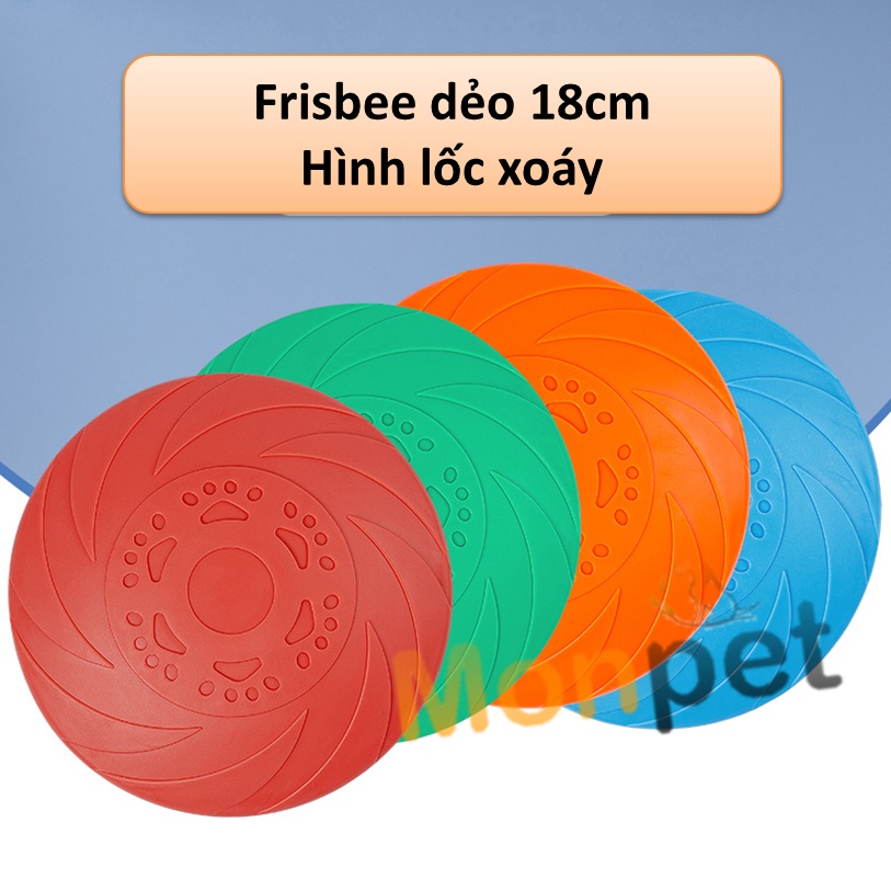 Đồ chơi đĩa bay mềm, dẻo huấn luyện chuyên dụng cho chó Frisbee loại tốt hình lốc xoáy