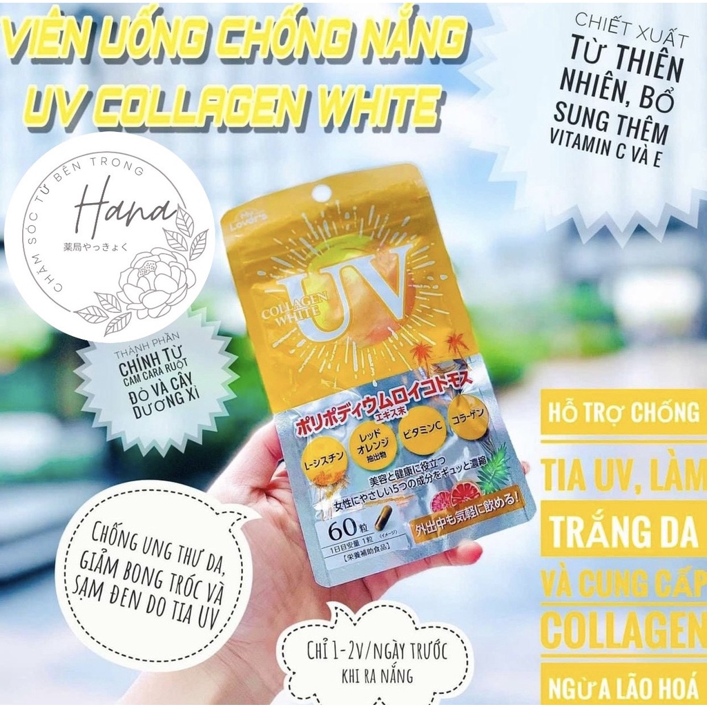 VIÊN UỐNG CHỐNG NẮNG TRẮNG DA UV COLLAGEN WHITE MY LOVER'S