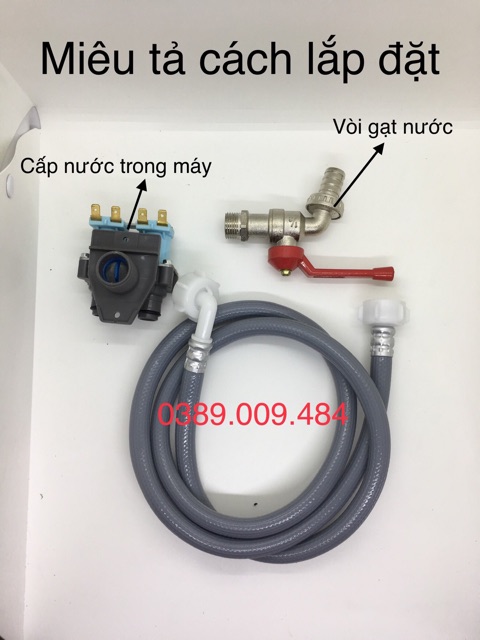 Dây cấp nước máy giặt cửa ngang- cửa đứng 1.5 mét