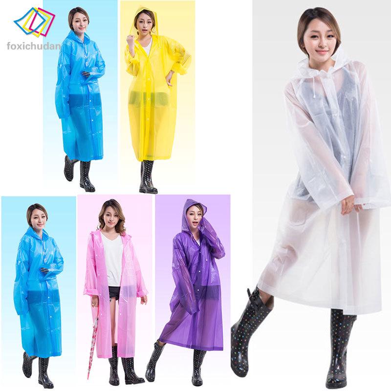 Áo mưa trong suốt nhiều màu chất liệu EVA bảo vệ môi trường