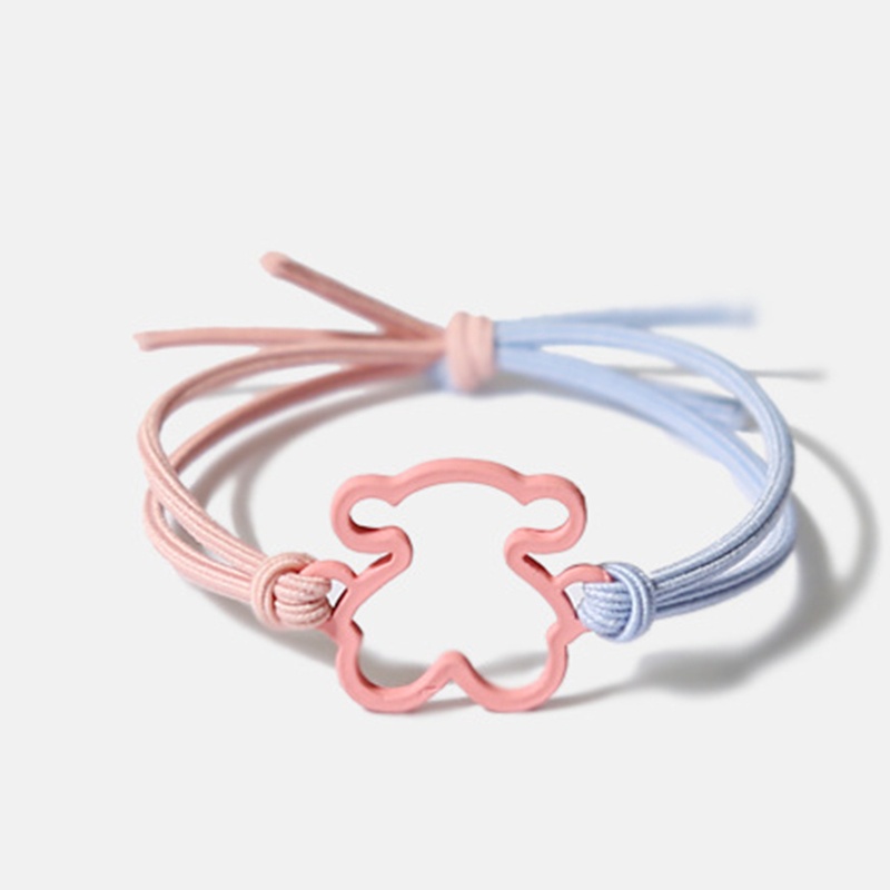 Dây buộc tóc co giãn hình gấu hoạt hình nhiều màu sắc dễ thương cho nữ