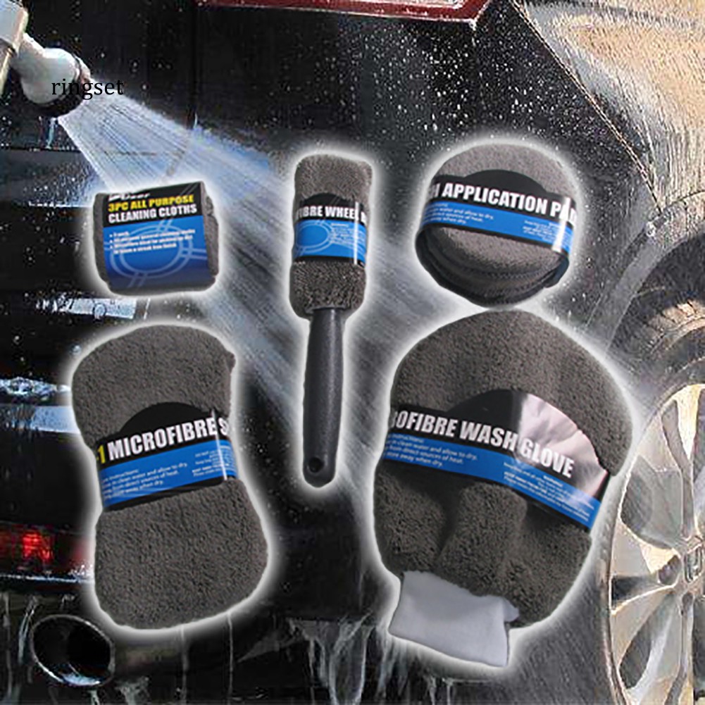 Bộ 9 Găng Tay Rửa Xe Hơi Bằng Sợi Microfiber