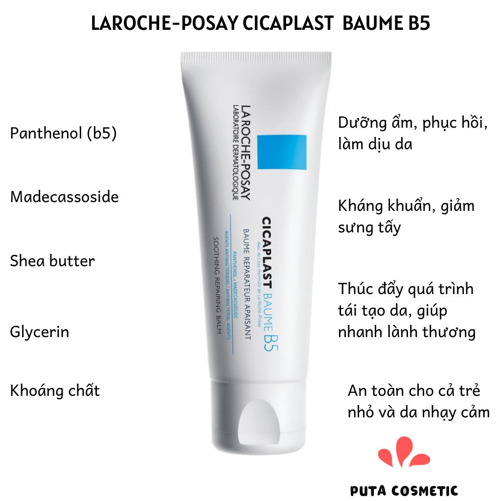 B5 La Roche Posay Cicaplast Braume 40ml, 100ml - Kem dưỡng phục hồi, làm dịu da